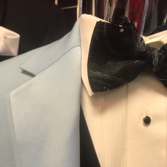 Retro Andrew Fezza Retro Lt. Blue Tuxedo Jacket. - Picture 2 of 5